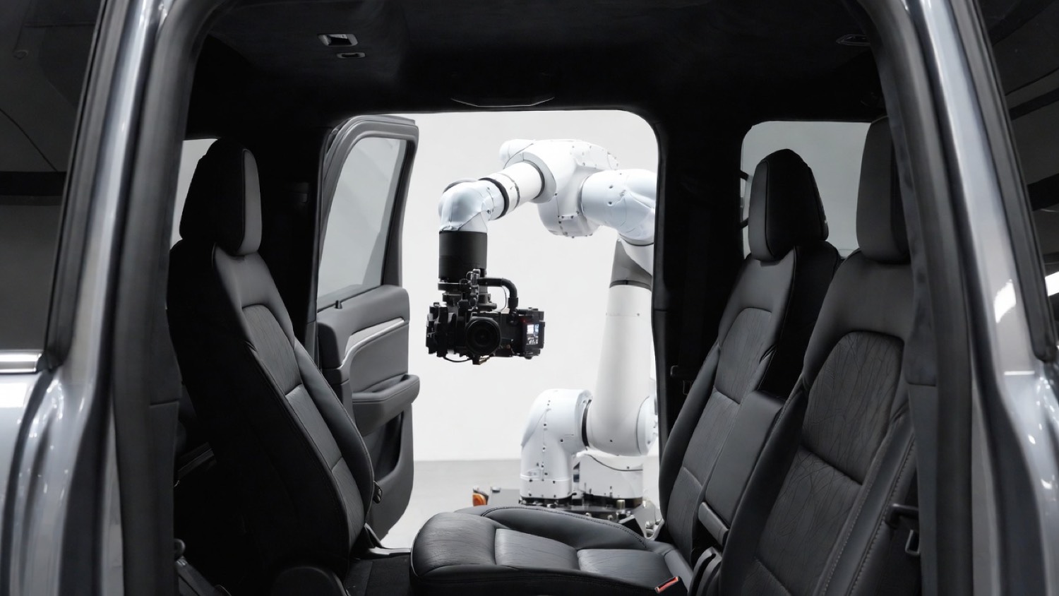 Robot camera inside vehicle